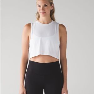 Lululemon Muscle Love Crop Tank White